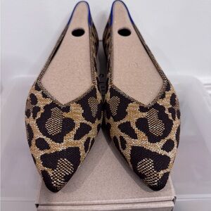 Rothy’s Point II Metallic Cat 9.5